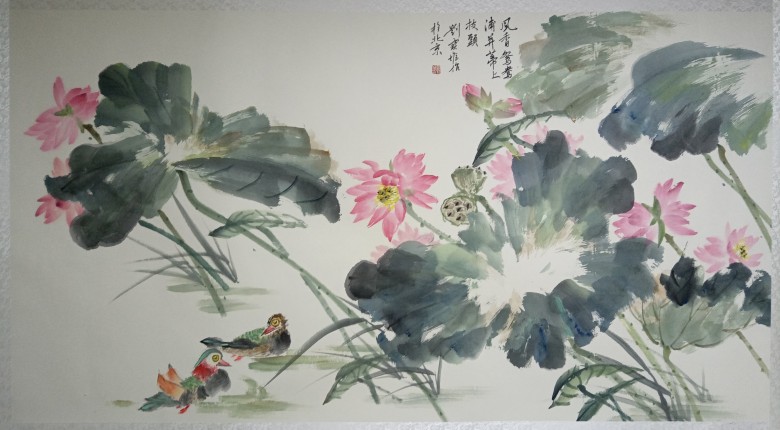 畫荷花 如何讓AI助一臂之力